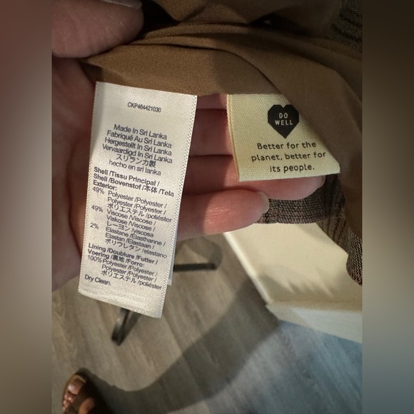 Madewell Plaid Double Breasted Blazer Mens XL Tan Brown Woven Sport Coat - Picture 5 of 9